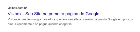 Exemplo pesquisa Google antes da mudança do Title Tag